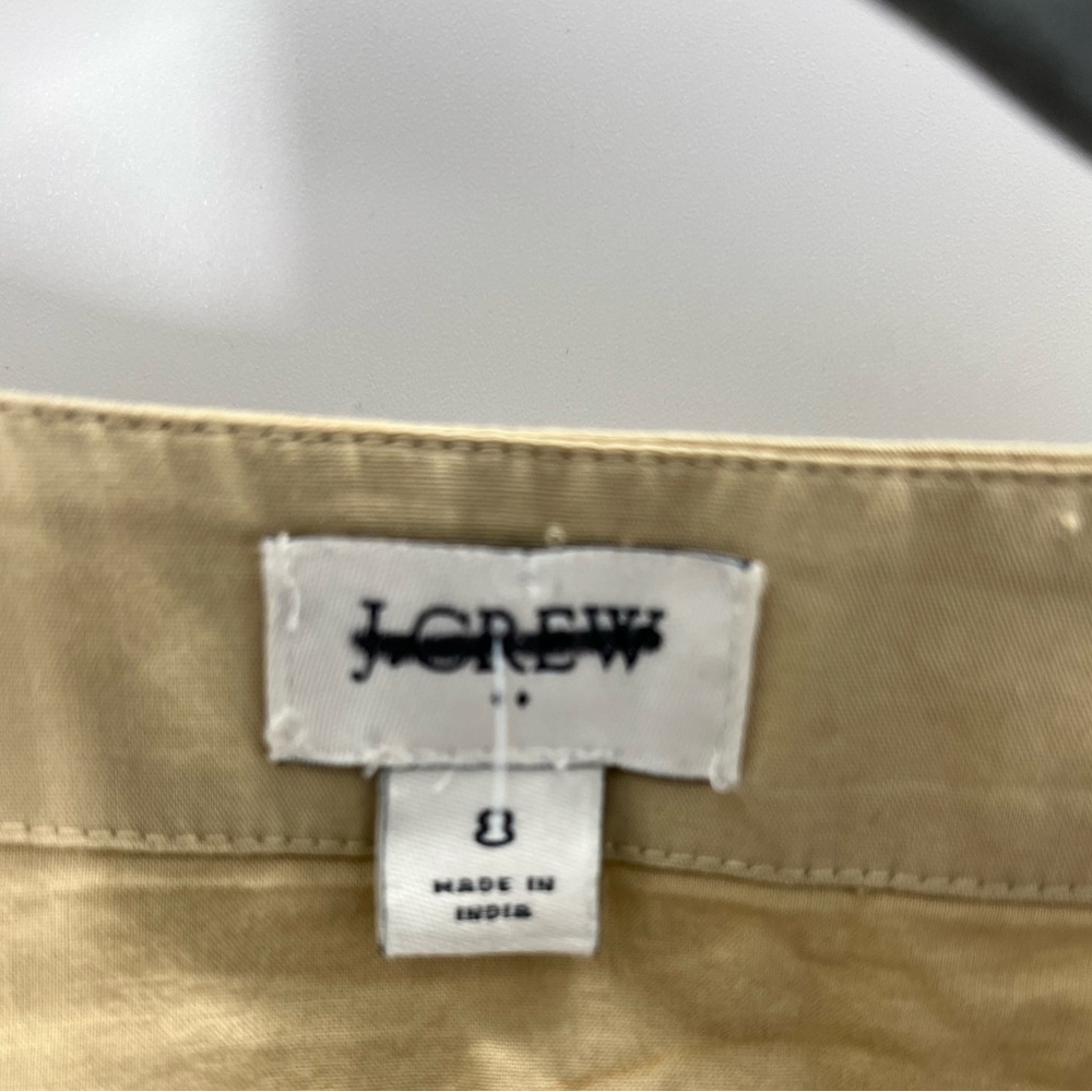 J Crew Women’s Cotton Poplin Modi  Dress sz8 Tan Short Sleeve - Picture 2 of 3